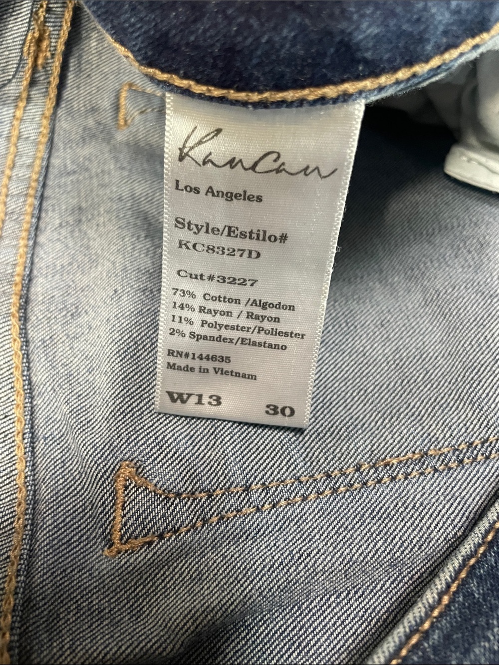 KanCan Dark Blue Distressed Straight Leg Ankle Boyfriend Jeans Size 13/30 GUC - Picture 6 of 6
